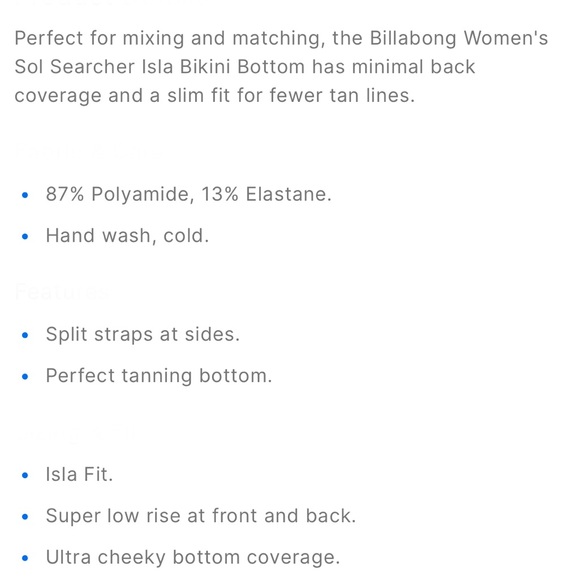 Billabong Isla Sol Searcher Bikini Bottom - Picture 11 of 11